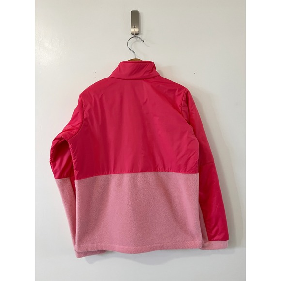 Columbia Youth Full Zip Fleece Jacket Pink Color Block Girls Kids - Picture 3 of 6